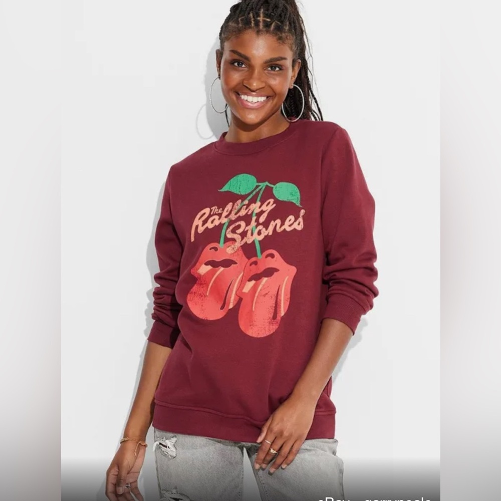 Rolling Stones Cherry Graphic Sweatshirt